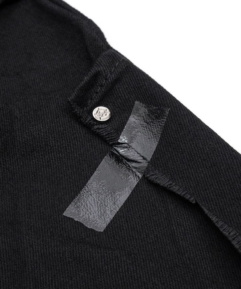 BBD アンクザイエティ アート パッチ ディストレスト コットン パンツ (Black)