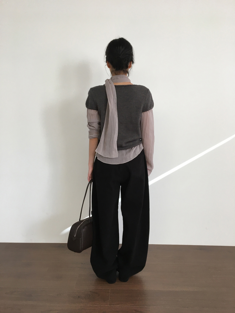 Boucla short-sleeve knit (4color)