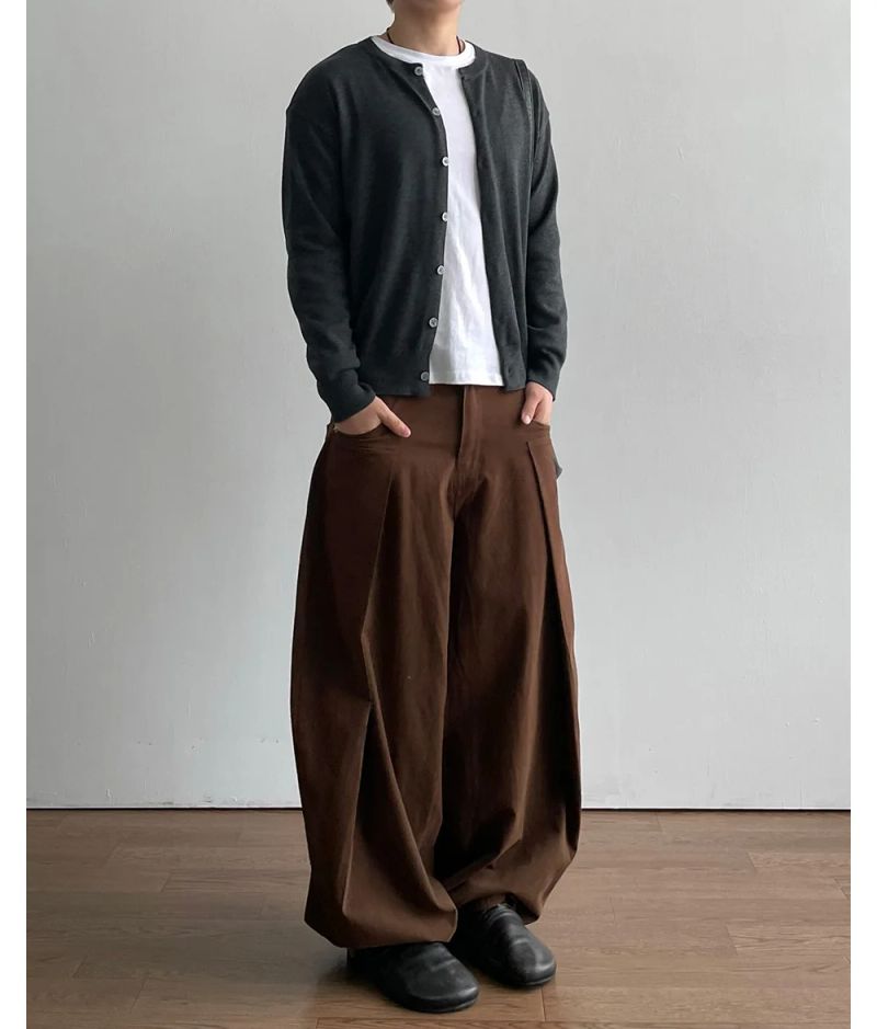 Stand Cropped Knit Cardigan