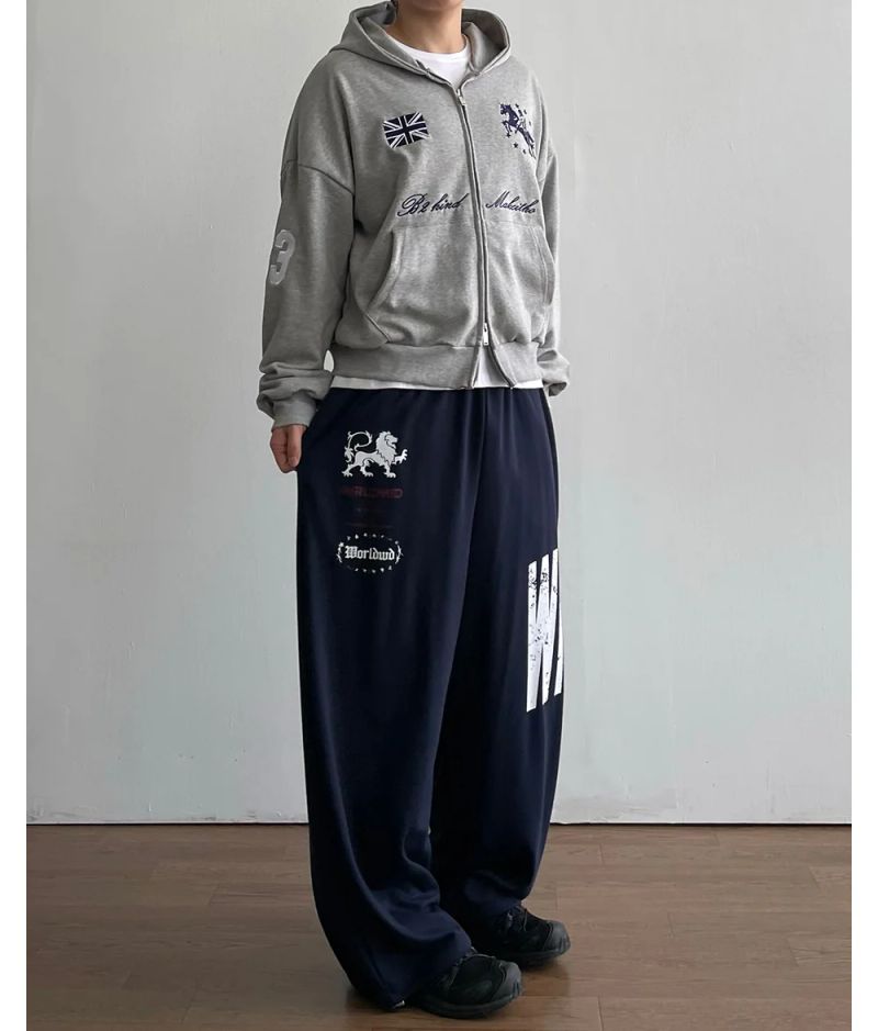 Spur Embroidery Hood Zip-up