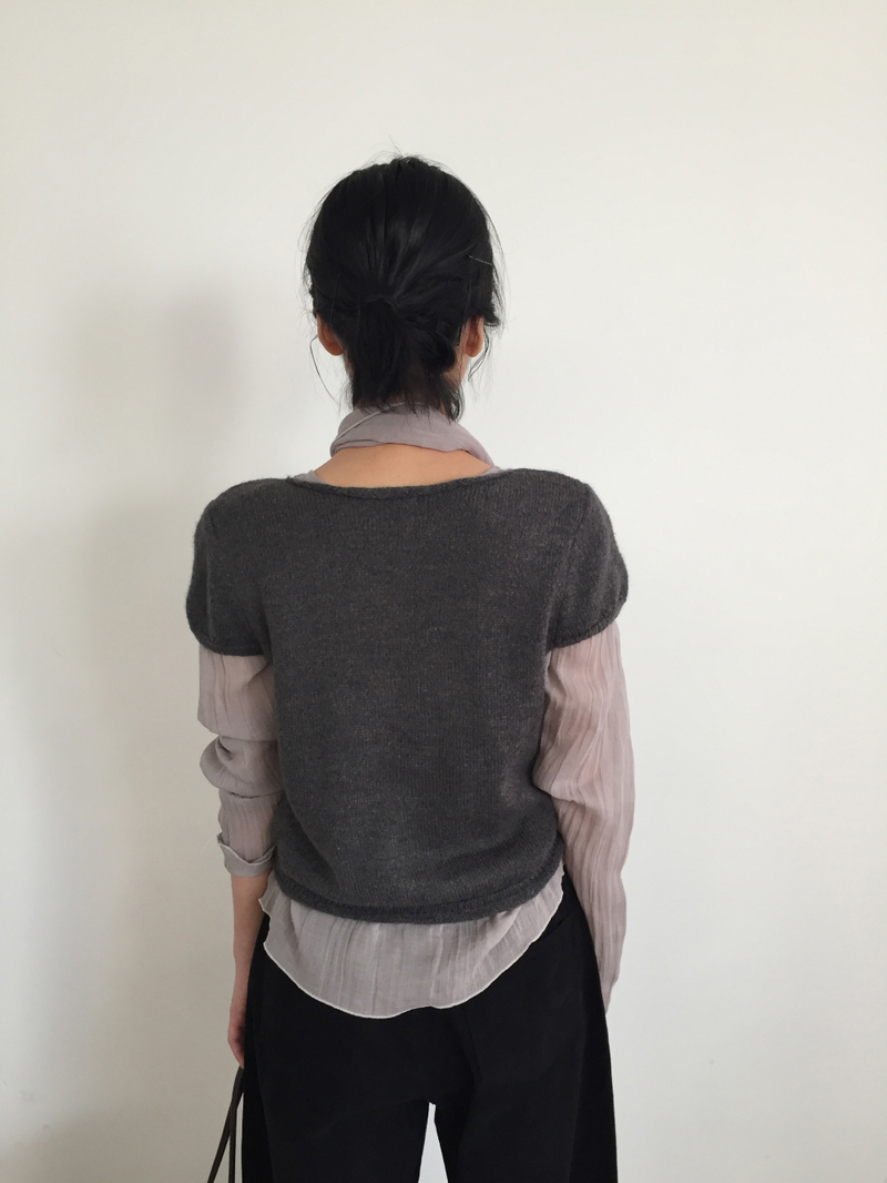 Boucla short-sleeve knit (4color)