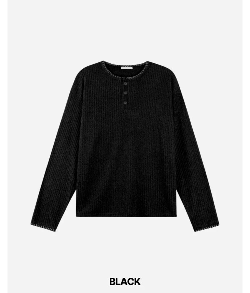 Stitched Henneck Cropped Knit