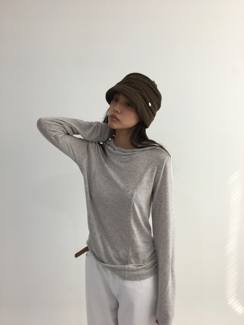 Witty Slim Hooded Long Sleeve (3color)