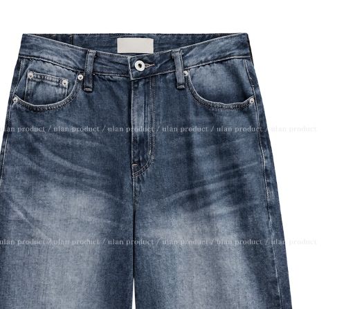 Mored Back Pocket Wide Denim Pants
