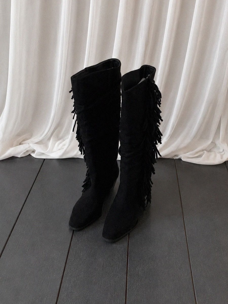 NOMAD FRINGE LONG BOOTS (2COLORS!)