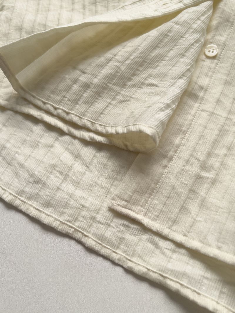 Embossed Wrap Stripe Over Fit Shirt