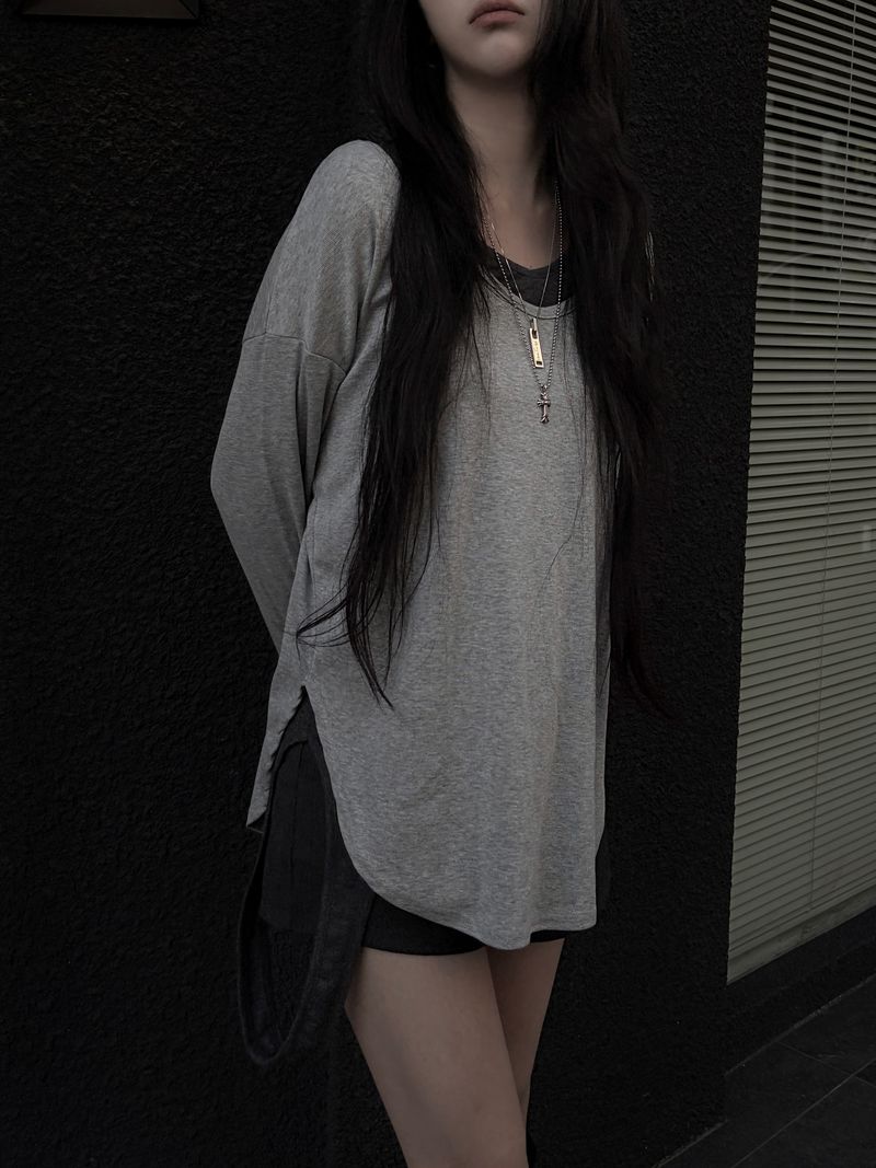 soft u-neck long sleeves (3color)
