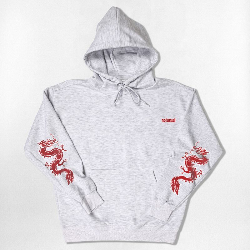 NOTUSUAL（ノットユージュアル）の「Pixel Red Dragon Over-fit Hoodie - 5COLOR（Tops）」