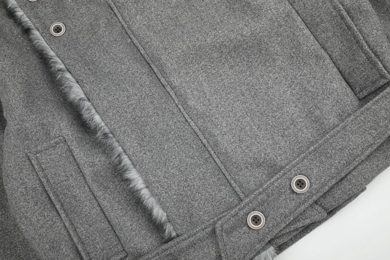 Elora Faux Fur Trim Belted Jacket
