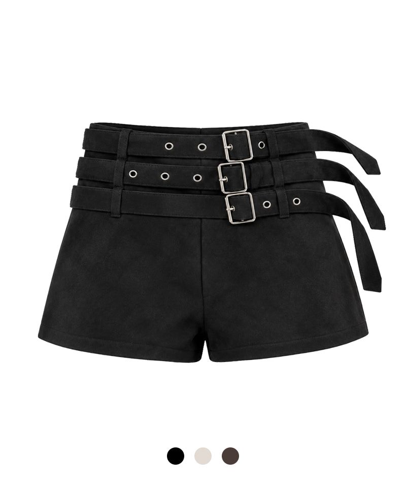 Cozy&Kitsch（コージーアンドキッチ）の「トリプル バックル ベルト ショーツ（パンツ）」