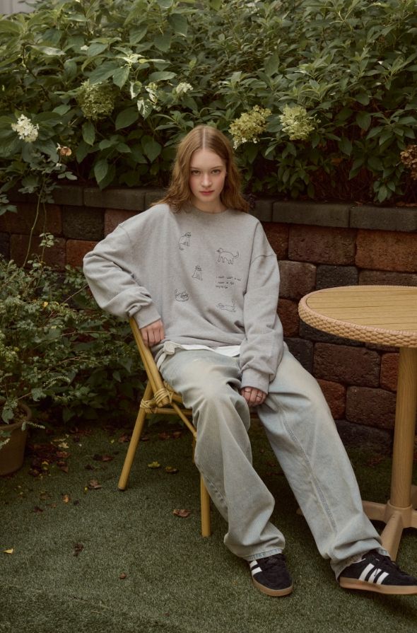 26FW★ My Kitty Embroidered Sweatshirt