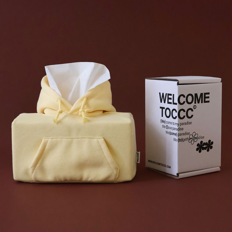 welcometoccc（ウェルカムシーシーシー）の「フーディー バディ ティッシュ ケース (Butter) （インテリア）」