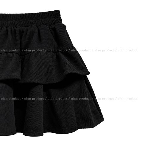 Leev Corduroy Tiered Mini Skirt