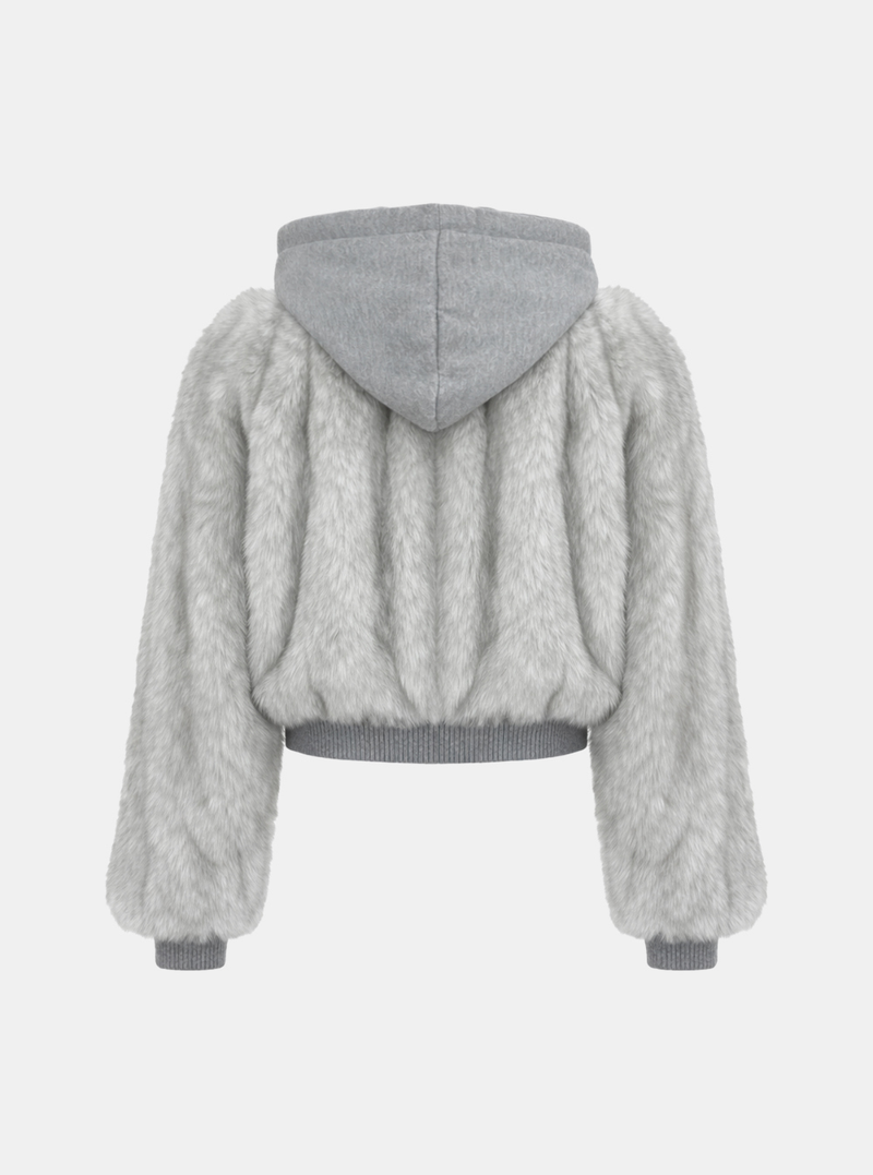 Serin Soft Fur Hood Zip-Up