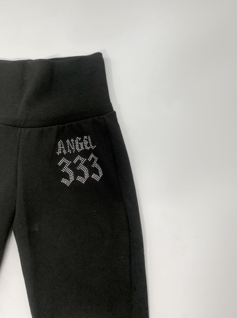 333 y2k cubic training bootcut pants (Black)