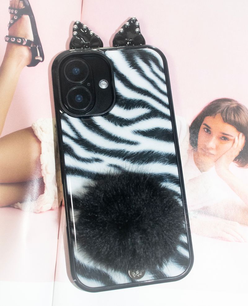 Naughty Kitty Case (Zebra)