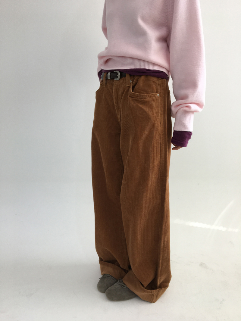 Caramel corduroy pants (3color)