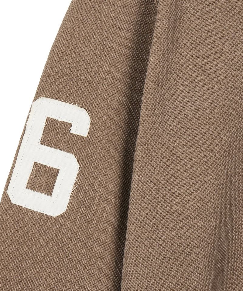 Heraldic Emblem Collar Long Sleeve - Beige