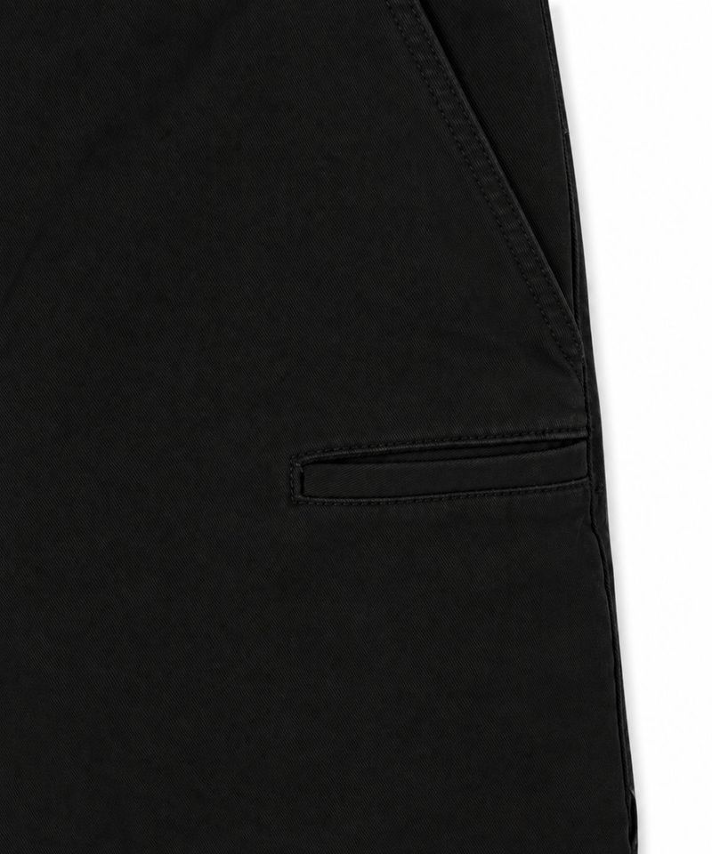 Washed Multi-Pocket Semi-Flare Pants - Black
