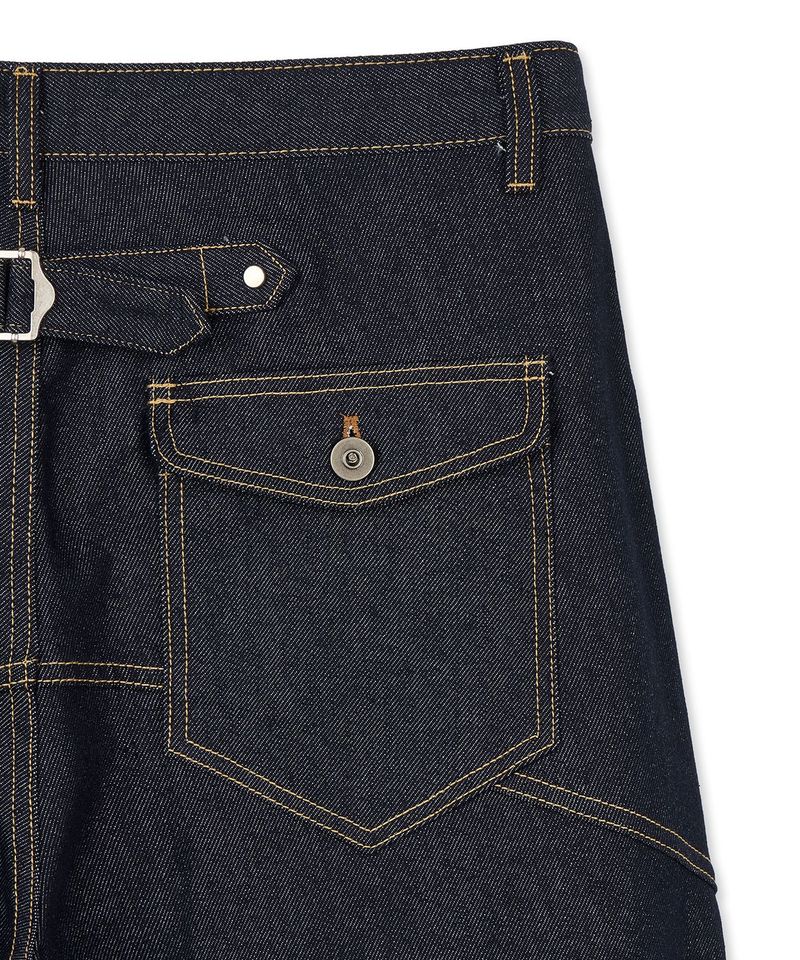 Shinchiback Fireman Curved Denim Pants - Indigo