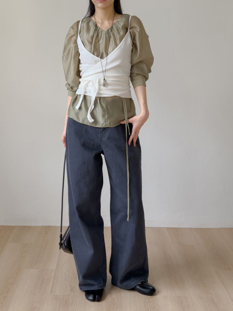 802 Bio Wide Denim Pants