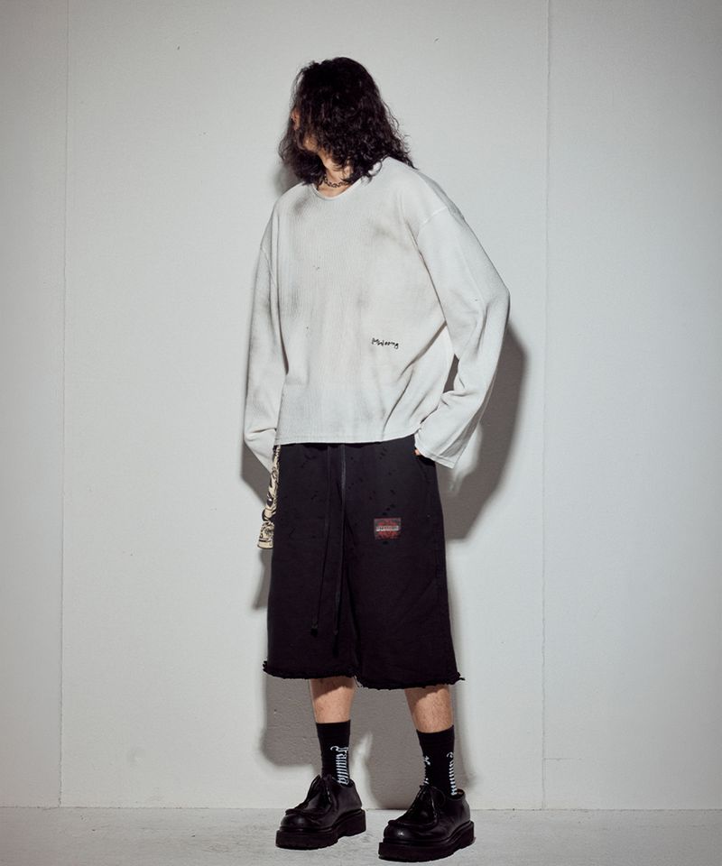 VTG printing heavy waffle LS-IV dirty