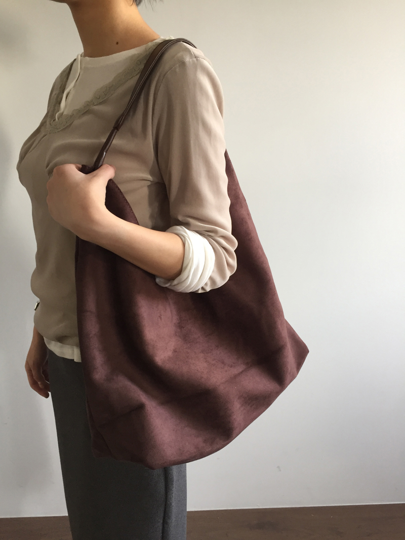 Hobos Suede Shoulder Bag (2color)
