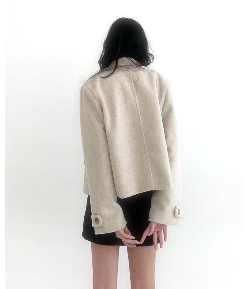 Powder double short coat (2color)