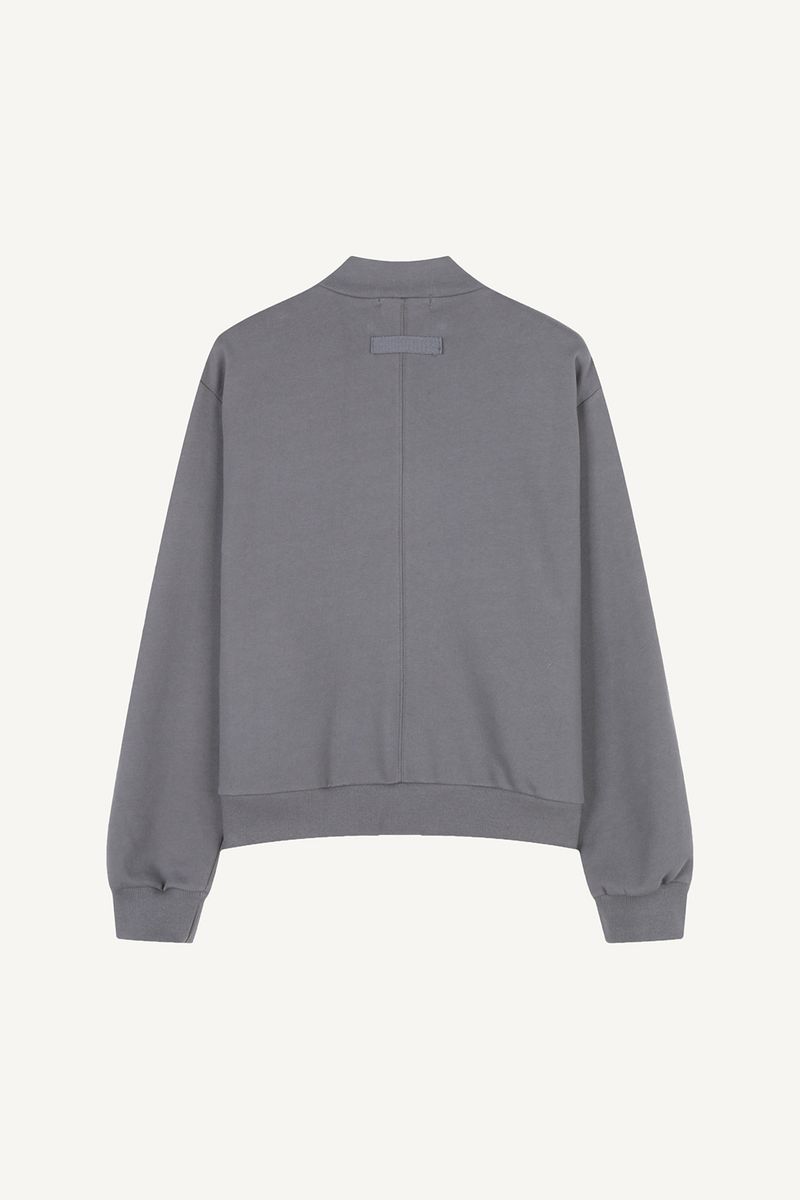 Rivet High-Neck Sweat Zip-Up