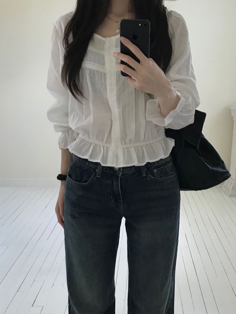Lucy Frill Blouse (2 colors)