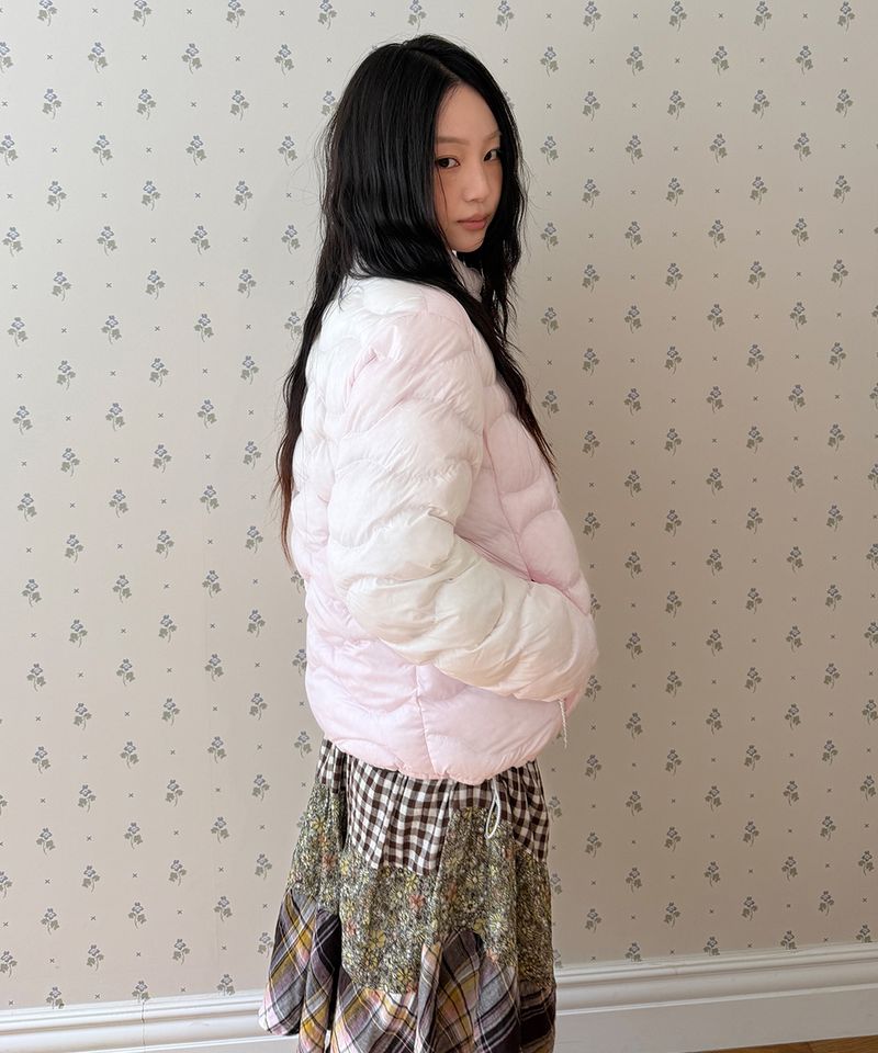 SOFT AIR HIGH-NECK PADDED JACKET CLOUD PINK (CV2GFUB902A)