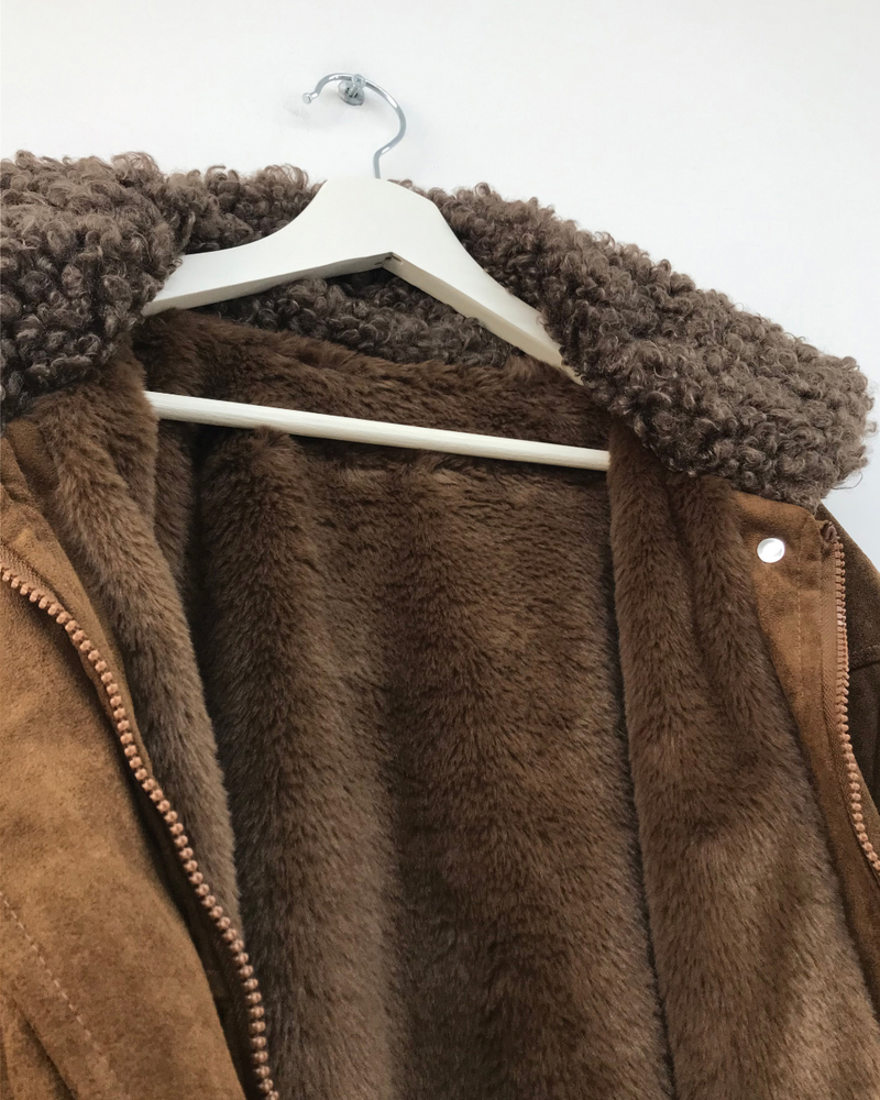 Roya Suede High-Neck Blouson (3color)