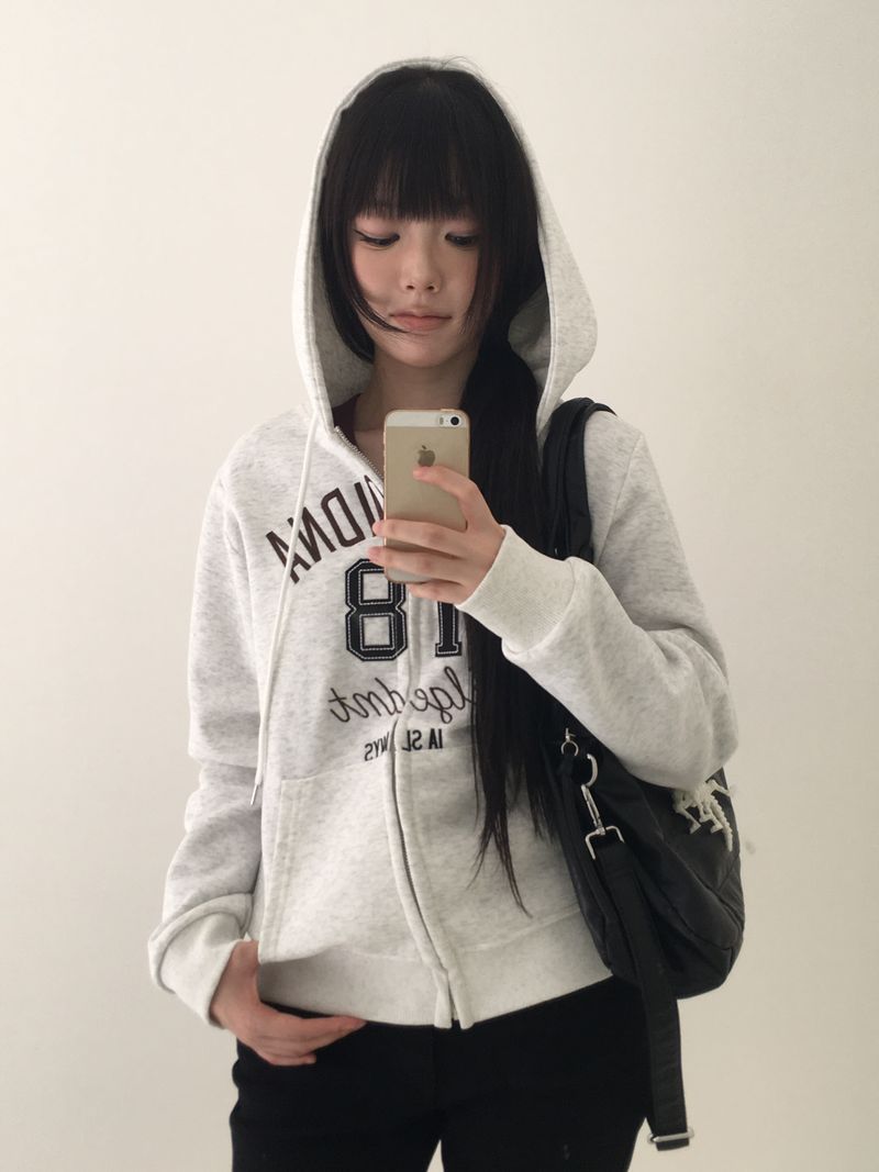 Lehin Cropped Hooded Zip-Up