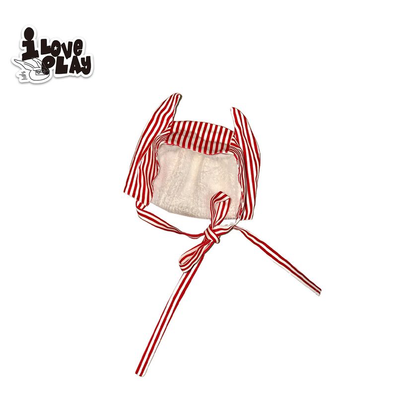 loveplayshop（ラブプレイショップ）の「レッド ストライプド デーモン ホーンズ ソフト アンド ウォーム（帽子）」