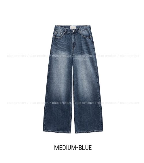 Mored Back Pocket Wide Denim Pants