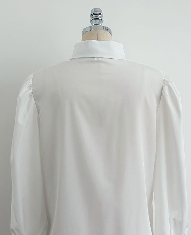 Bitten Balloon Sleeve Shirt Blouse