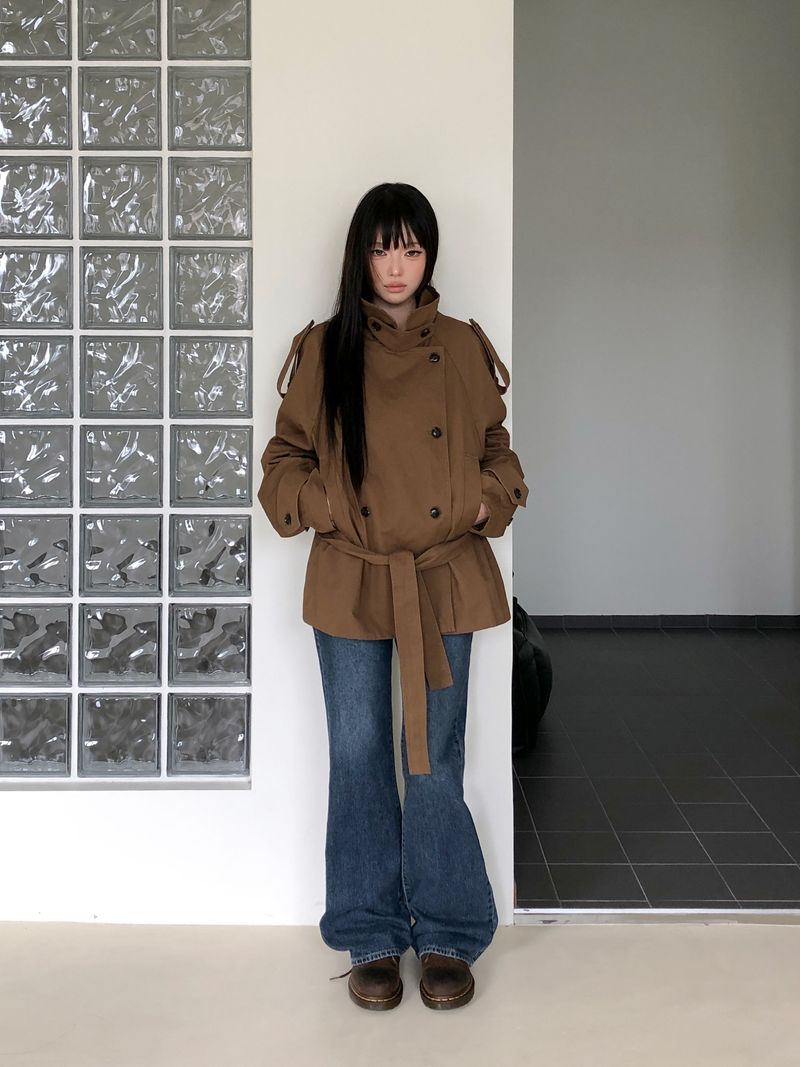 Tiden Belted Short Trench Jacket
