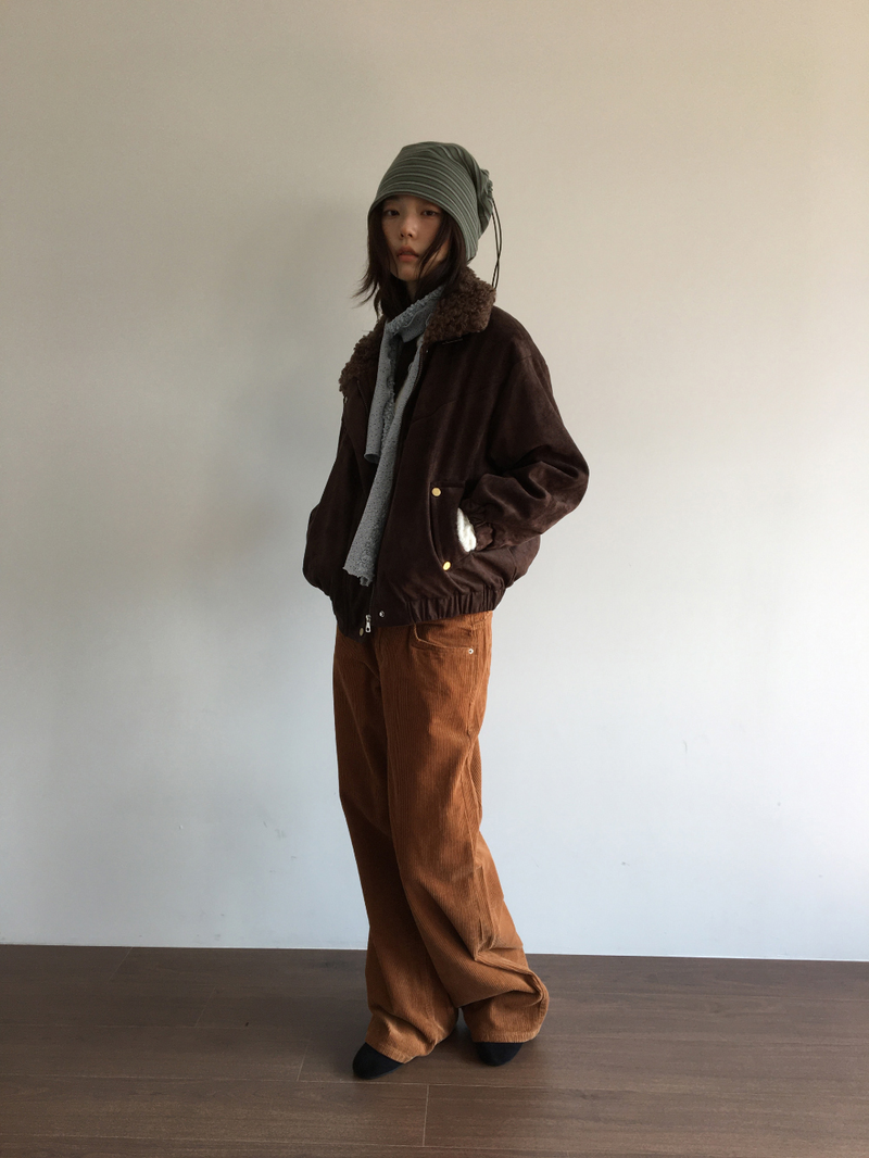 Roya Suede High-Neck Blouson (3color)