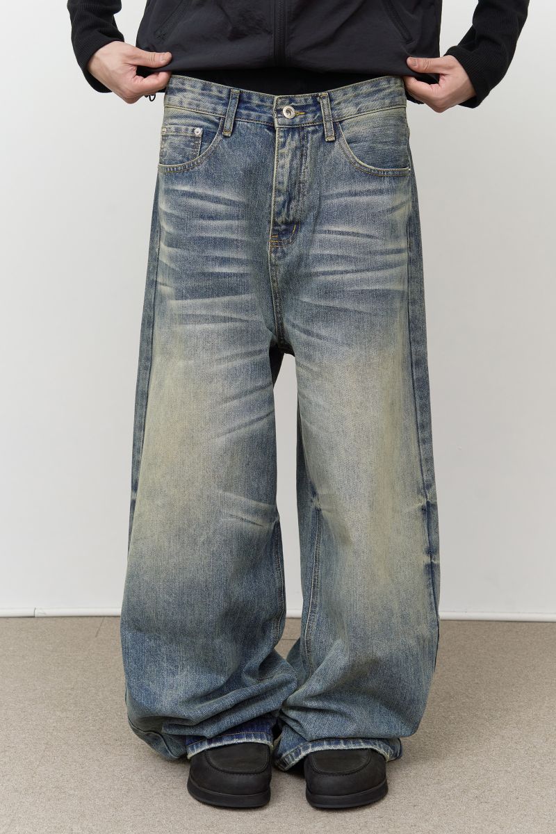 HIFIFNK（ハイファイファンク）の「ベイカー ワイド デニム（パンツ）」