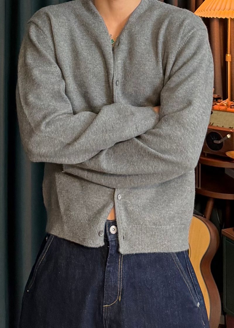 Modal Y-Neck Cardigan 6COLOR