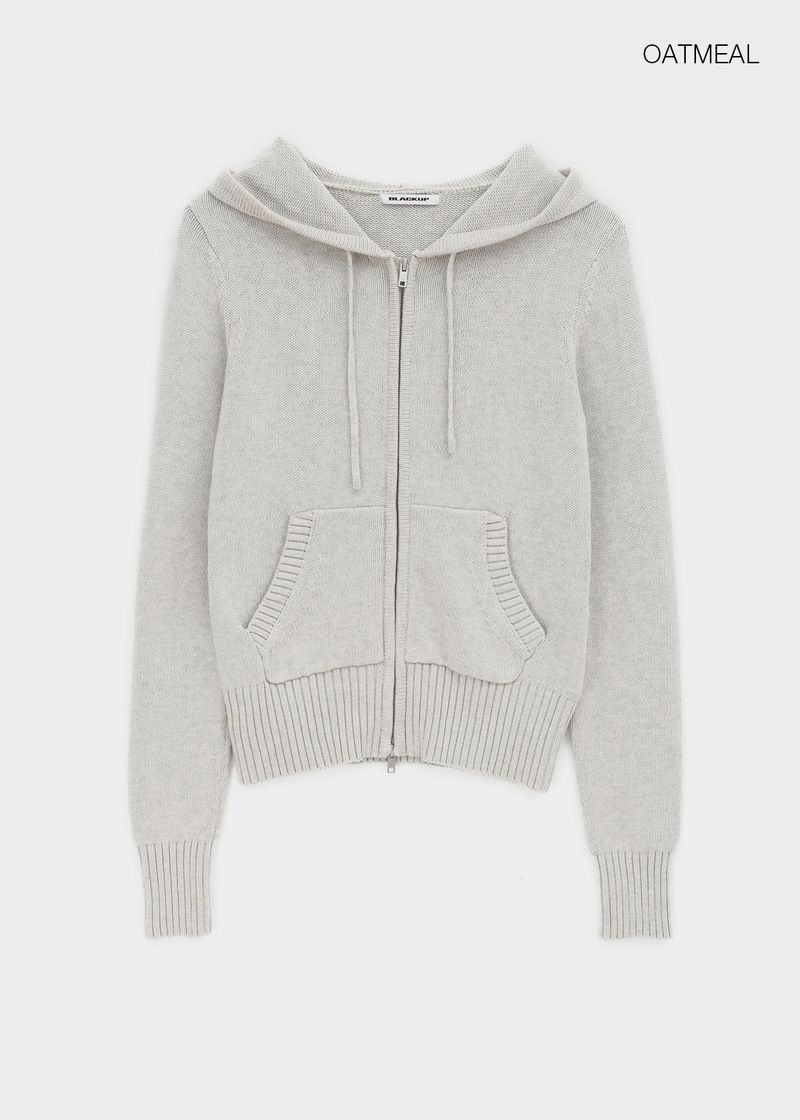 [MADE] Kurone Hooded Knit Zip-up