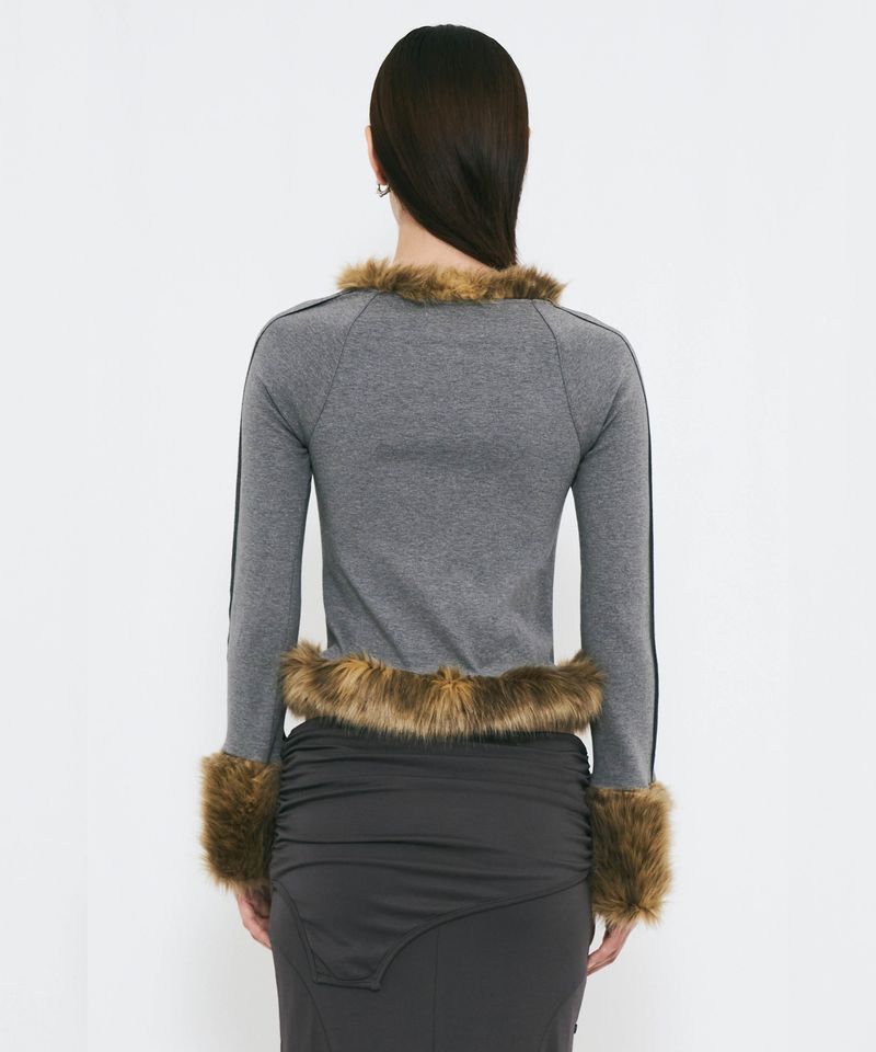 FAKE FUR CARDIGAN