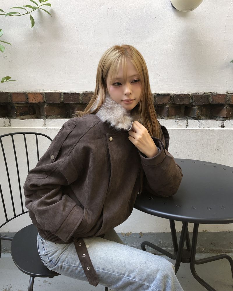 Zdin Fur Suede Shearling Jumper