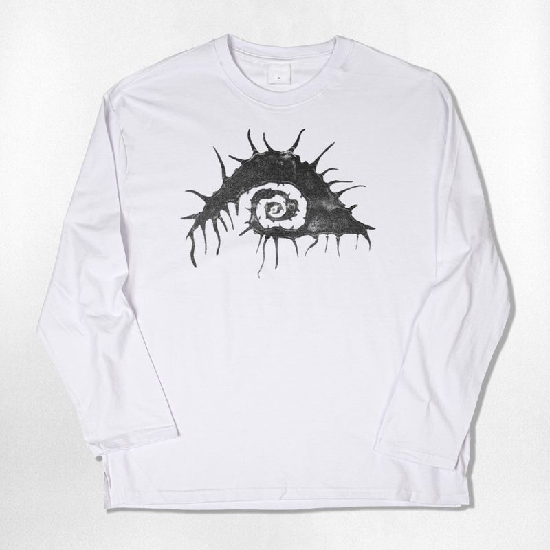 NOTUSUAL（ノットユージュアル）の「N Grunge Eye Long Sleeve T-Shirts - 2COLOR（Tops）」