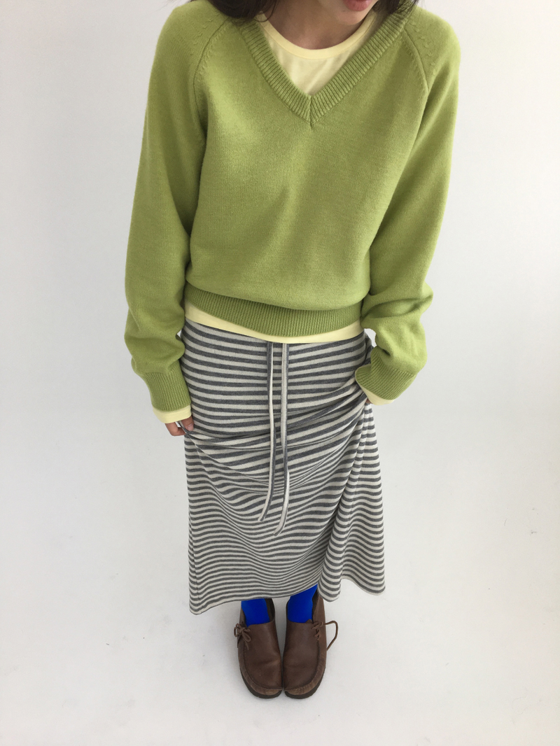 Ready striped long skirt (2color)
