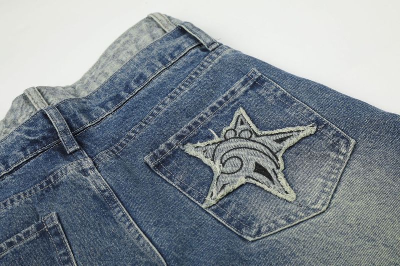 Nova Star Patchwork Balloon Wide Jeans