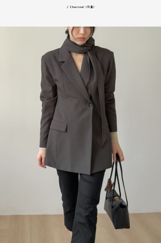 [Scarf SET] Glass Wrap Half Jacket