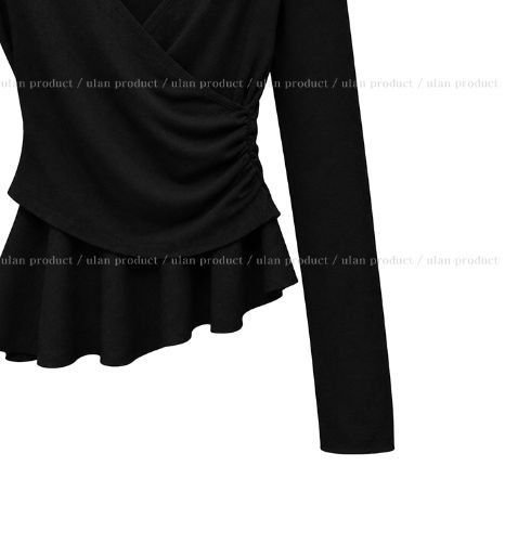 Ander Shirred Flare Wrap Knit