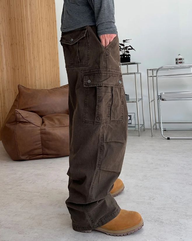 Hedin Unbalance Button Cargo Pants