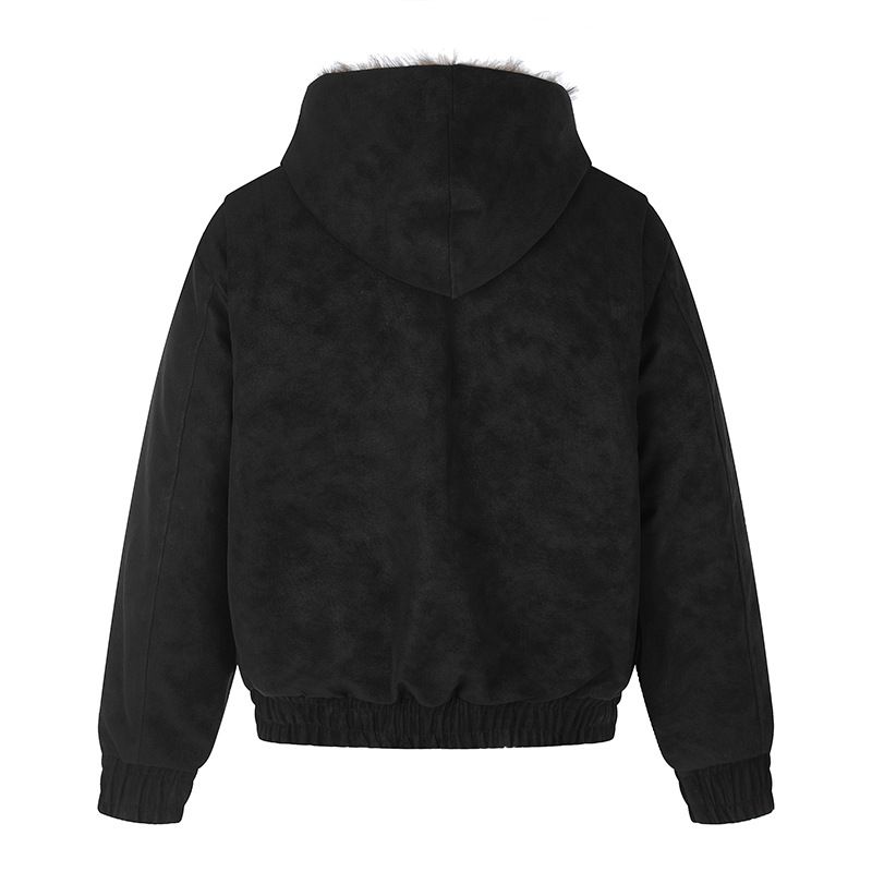Lucy Fur Hood Military Shearling Jacket
